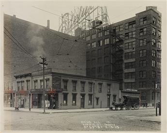 (CHICAGO, ILLINOIS) An archive of 89 sharply-rendered survey photographs of Chicago, documenting the citys dwindling pre-automobile da